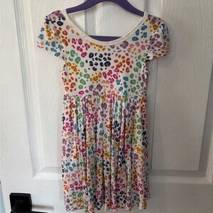 Little Sleepies Rainbow Leopard Twirl Kids Dress